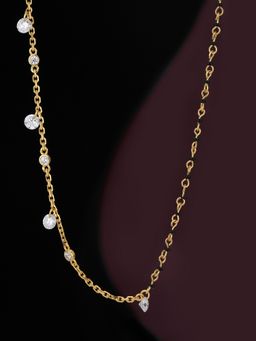 Carlton London - White Toned CZ Studded Gold Plated Mangalsutra