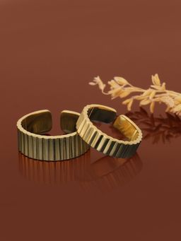 Carlton London - Gold Plated Couple Ring