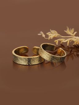 Carlton London - Gold Plated Couple Ring