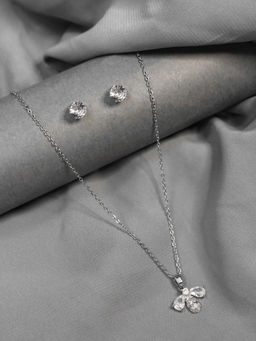 Niscka - Bumble Bee Pendant Necklace Set With Studs