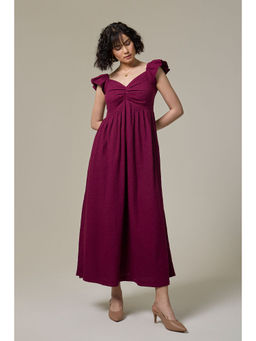 Studio Rabha - Mulberry Textured Cotton Sweetheart Dress