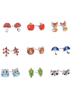 Arendelle - Multi-Color Solid Earrings (Pack of 9)