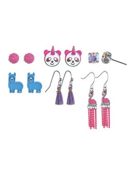 Arendelle - Multi-Color Embellished Earrings (Pack of 6)
