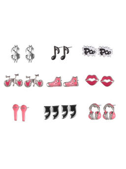 Arendelle - Multi-Color Solid Earrings (Pack of 9)