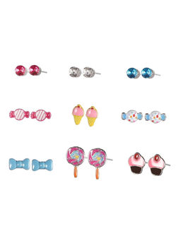 Arendelle - Multi-Color Solid Earrings (Pack of 9)