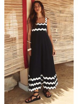 MISS MOSA BY AKANKSHA - Finn Holiday Solid Black Maxi Dress