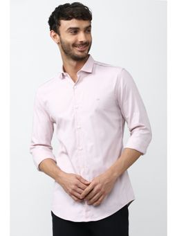 Peter England - Men Pink Athletic Fit Formal Shirt