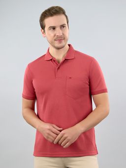 Monte Carlo - Rust Solid Collar Neck Half Sleeve Polo T-Shirt