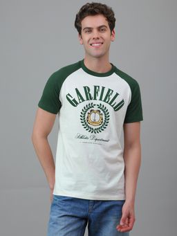 Free Authority - Garfield Athletic Department Graphic Printed Cotton Raglan Multicolour T-Shirt