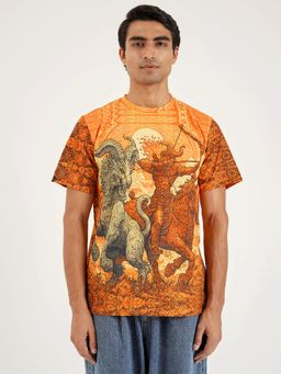CLAZZEY - Orange Battleborn Printed Tee