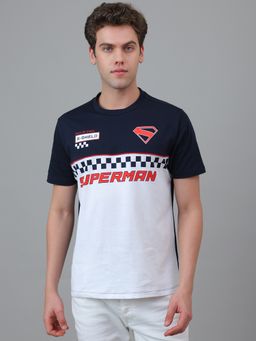 Free Authority - Superman Half Sleeve Graphic Printed Cotton Regular Fit Multicolour T-Shirt