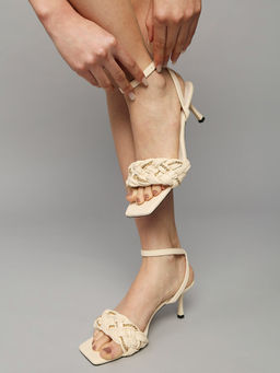 RSVP by Nykaa Fashion - White The Preppy Plaits Stilettos