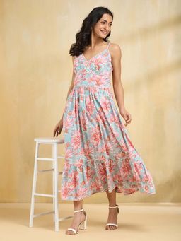 Fabindia - Multi-Color Floral Maxi Dress