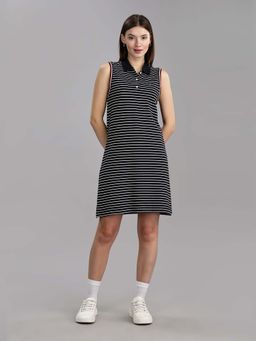 Tommy Hilfiger - Navy Blue Stripes Mini Dress