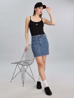 Tommy Hilfiger - Black Solid Slim Fit Top