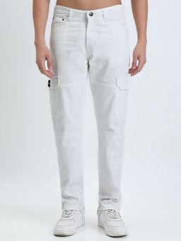 SHOWOFF - Men White Slim Fit Jeans