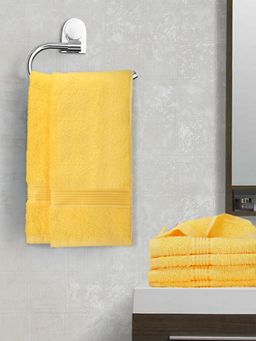 KOPA - 6Pc Quick Dry 100% Cotton Soft Terry Towel -2Pc Hand, 4Pc Face D'Ross Solid