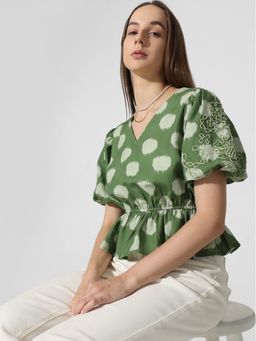 ONLY - Embroidered Printed Top