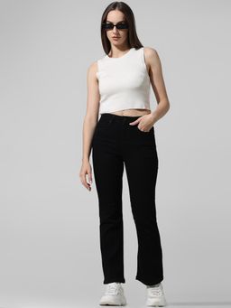 ONLY - High Waist Black Flared Jeans