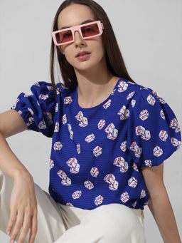ONLY - Puff Sleeves Printed Top