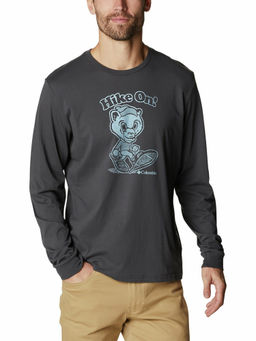 Columbia - Mens Black Apres Lifestyle Graphic Long Sleeve Tshirt