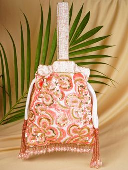 A Clutch Story - Peach Blossom Potli Bag