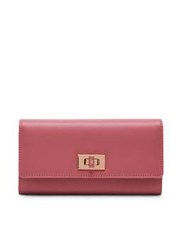 Anne Klein - Pink Turn Lock Flap Wallet