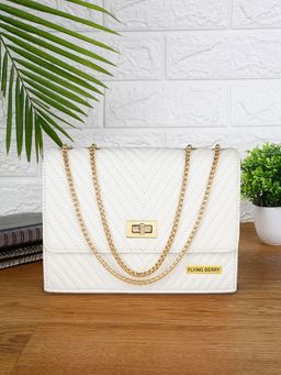 FLYING BERRY - Womens White Sling Bag