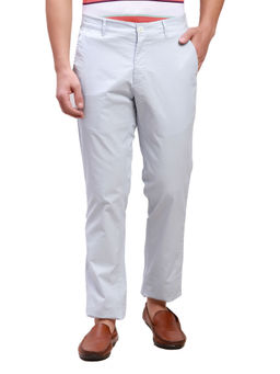 ColorPlus - Comfortable Fit Solid Medium Blue Trouser