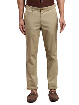 ColorPlus - Slim Fit Solid Medium Fawn Trouser