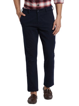 ColorPlus - Slim Fit Solid Blue Trouser
