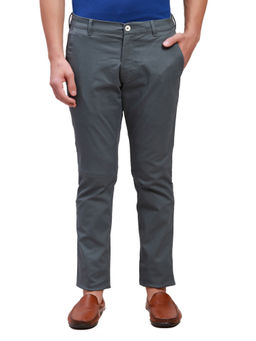 ColorPlus - Super Slim Fit Solid Medium Green Trouser