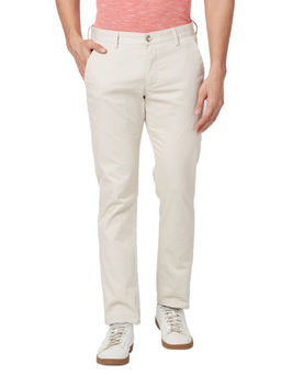 Park Avenue - Super Slim Fit Solid Light Fawn Trouser