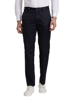 Park Avenue - Super Slim Fit Solid Black Trouser