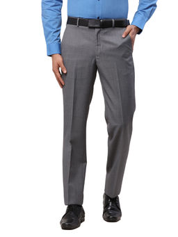 Park Avenue - Luxus Fit Solid Medium Grey Trouser