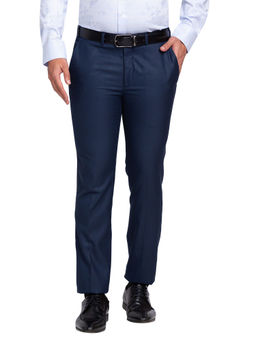 Park Avenue - Super Slim Fit Solid Blue Trouser