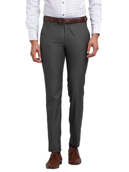 Park Avenue - Super Slim Fit Solid Grey Trouser