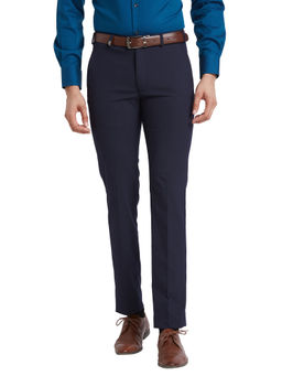 Park Avenue - Super Slim Fit Solid Blue Trouser