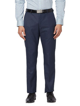 Park Avenue - Regular Fit Solid Blue Trouser