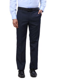 Park Avenue - Regular Fit Striped Fancy Blue Trouser