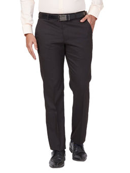Park Avenue - Regular Fit Solid Brown Trouser