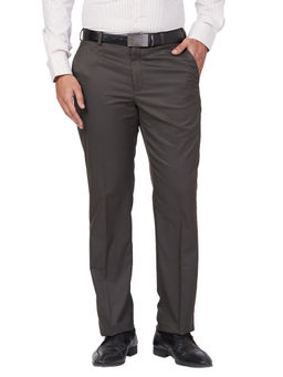 Park Avenue - Regular Fit Solid Green Trouser