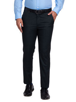 Park Avenue - Super Slim Fit Checkered Green Trouser