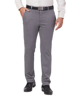 Park Avenue - Super Slim Fit Solid Medium Grey Trouser