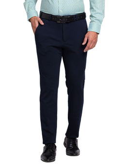 Park Avenue - Super Slim Fit Solid Blue Trouser
