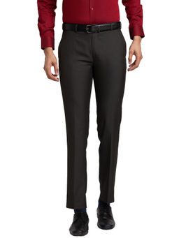 Raymond - Slim Fit Solid Green Trouser