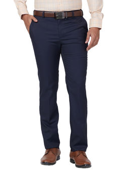 Raymond - Slim Fit Striped Blue Trouser