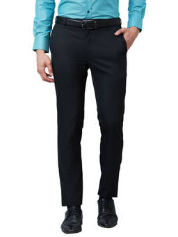 Raymond - Slim Fit Solid Black Trouser