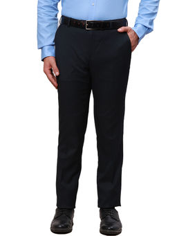 Raymond - Slim Fit Solid Blue Trouser