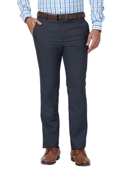 Raymond - Slim Fit Solid Blue Trouser